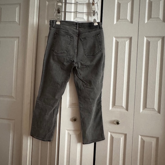 Abercrombie Curve Love Ankle Straight Ultra High Rise Jeans in Gray - Picture 4 of 5